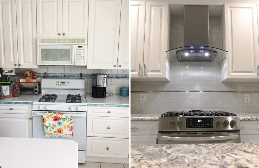 Before After PLFW 544, OTR Microwave to Range Hood