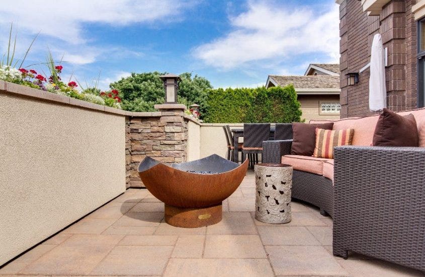 Outdoor Patio with Couch