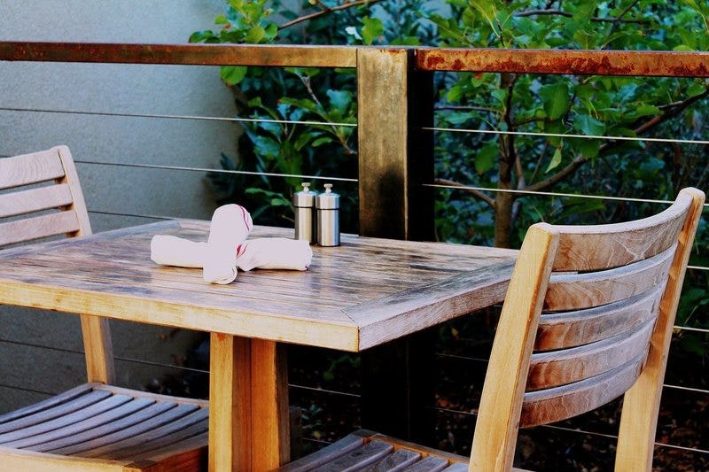 How to Clean Outdoor Furniture - Wood Table