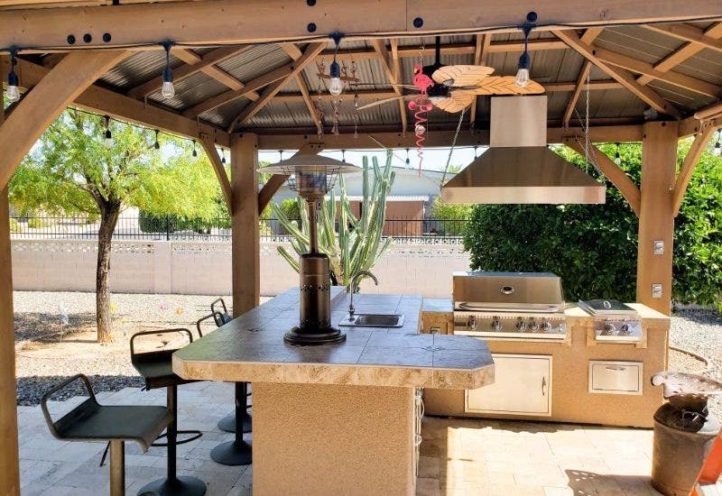 Outdoor Kitchen with Canopy