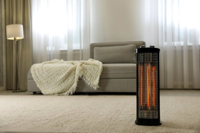 Space Heater in Family Room