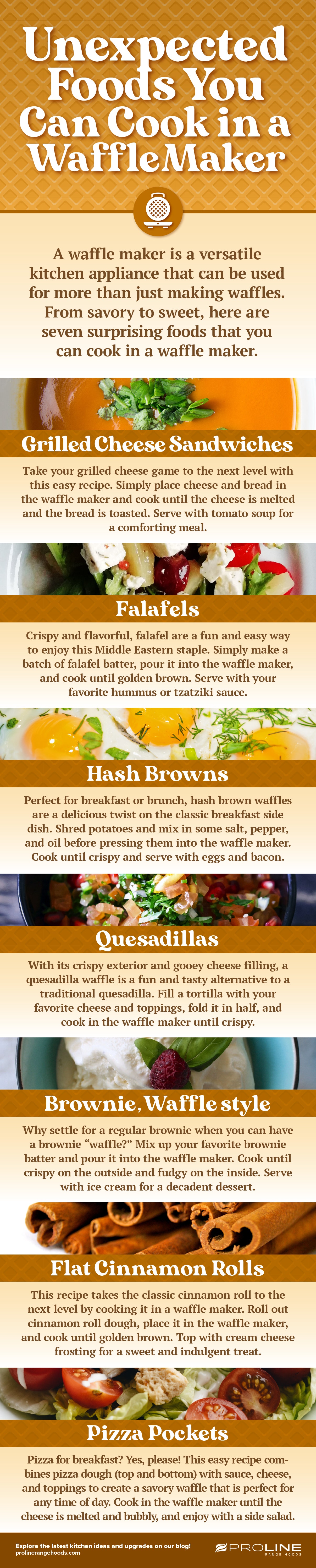 Infographic - Surprising foods you can cook in a waffle maker