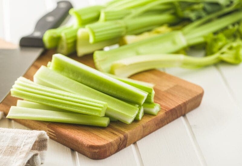 celery that have been revived from being lim