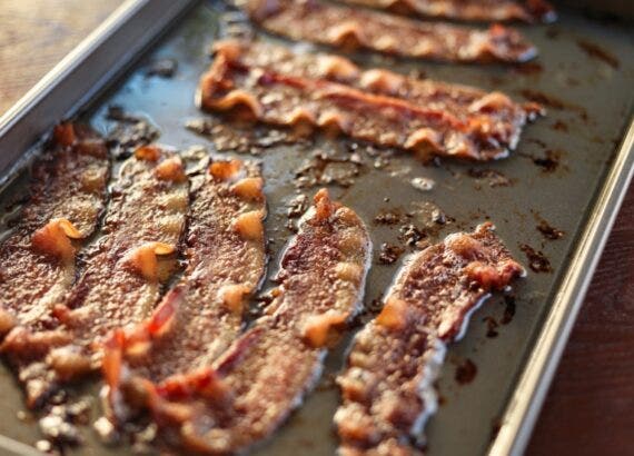 Bacon cooking in bacon grease