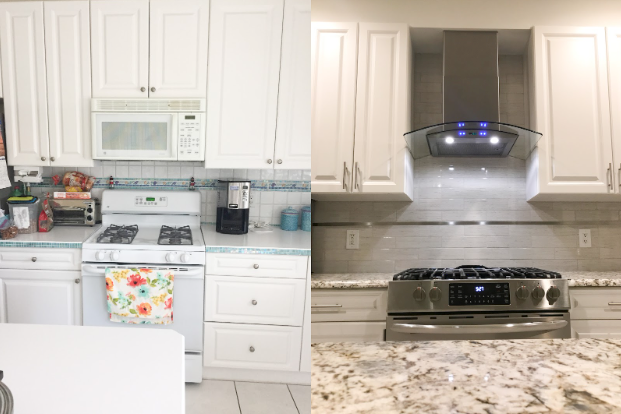 Before/After - OTR Microwave to Vent Hood