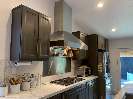 Range Hood Installed from a Vaulted Ceiling