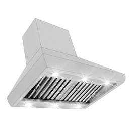 48" PLJW 109.48WC with Chimney 1200 CFM 304 Stainless Steel